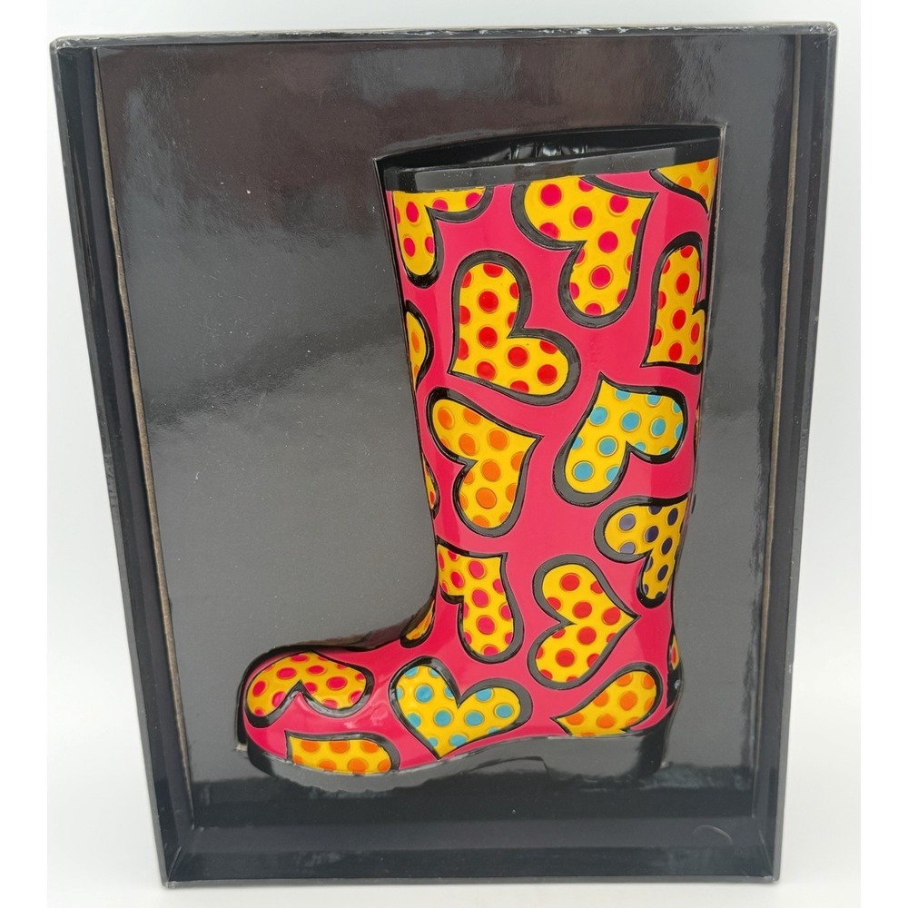 Britto Hearts Rain Boot Mini Shoe Collection 331496 Collectable Figurine 7" New